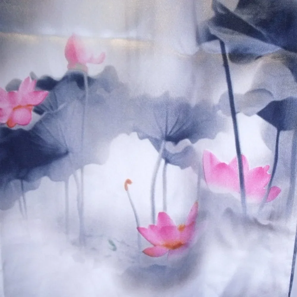 Water Lilly Long SIlk Feel Scarf